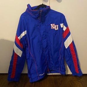 Vintage oversize University of Kansas rain jacket